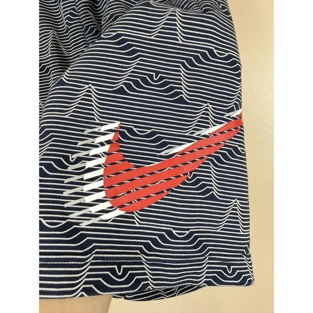Nike Men’s Shorts Size S Blue White Star Pattern Geometric Athletic Gym Short